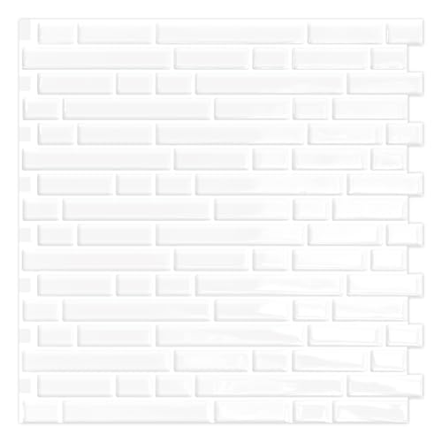 Yipscazo 10 Sheets Peel and Stick Backsplash for Kitchen,12''x12'' Waterproof