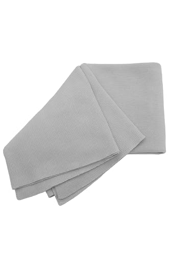 Image of Lilax Cotton Knit Receiving Blanket, Warm Cozy Swaddle Cuddle Stroller Crib Blanket for Newborns Infants & Toddlers 33.5 inch x 31.5 inch, Grey