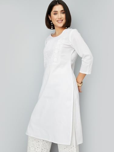 Image of Max Women's Poly Cotton Regular Fit Casual Kurta