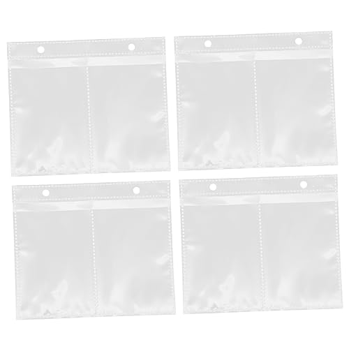 SOLUSTRE 20pcs Album Page Pages Binder Photo Album Refills The Photo Album Small Photo Album Scrapbook Sleeves Binder Photo Pockets Photo Binder Inserts Transparent Mini Album Blue Plastic