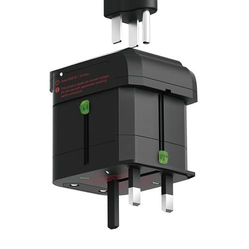 Elago Tripshell Universal Travel Adapter With Dual Usb Charging Ports For Usa Eu Uk Aus Aisa - International All In One Worldwide Converter #TOP4
