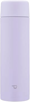 Zojirushi SM-ZB48-VM Water Bottle, Seamless 16.9 fl oz 480 ml, Screw, Stainless Steel Mug, Lilac Purple, Integrated Sink and Washer, Easy to Clean, 2 Pieces Only
