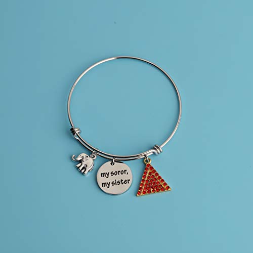 AKTAP Delta Sorority Paraphernalia Gift My Sorority My Sister Elephant Charm Bracelet DST Jewelry Greek Sorority Sisterhood Gift (Soror Sister Bracelet) - Image 3