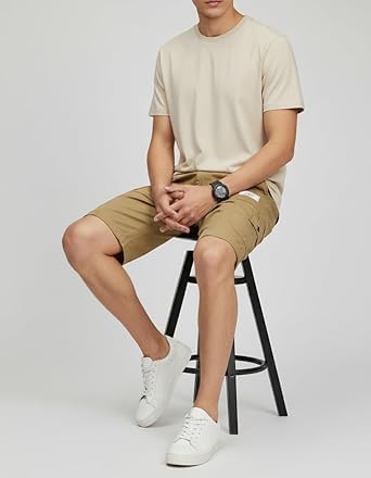 Image of Men Cargo Shorts with Drawstring Waist, Side Flap Pockets, Knee Length, Casual Style, Men Shorts || Cotton Short for Men || with Pocket Style