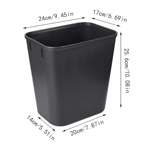 Caneca rectangular plástica negra 2.5 galones miniatura 3