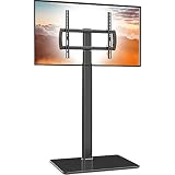 Universal TV Ständer, Fernseher Ständer für 27 bis 65 Zoll LCD, LED OLED TVs, 80 Grad Schwenkbar TV Standfuss für Ecken, Schlafzimmer, bis 40 kg HT1002B