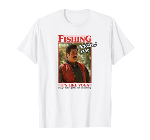 Parks and Recreation Ron Swanson Fishing Relaxes T-Shirt