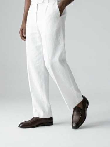 Image of Leather Flap Penny Loafers with TPR Sole for Men