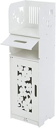 [80x30x25cm LARGE] Waterproof Bathroom Cabinets White Storage Unit Floor Tall Cupboard Organizer Decorative Furniture for Living Room Bedroom Kitchen Hallway Free Standing Storage Shelf-With Screws