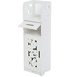 [80x30x25 cm large] Armoire de salle de bain étanche Blanc Meuble de rangement au sol Grand placard Organisateur de meubles décoratifs pour salon, chambre à coucher, couloir, étagère de rangement