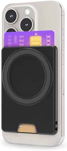 【ミニマリズム スタイル】PROfezzion MagSafe カードケース 【2枚カード入れ 超薄型 ミニマリズム】 耐衝撃 滑り止め 軽量 MagSafe ウォレット マグセーフ カードケース iPhone17 / 17 Air / 17Pro / 17Pro MaxとiPhone16/15/14/13/12シリーズ 対応 magsafeリング付属 ※iPhone mini非対応（ブラック）