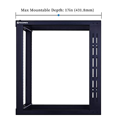 RackPath 9U Wall Mount Rack Open Frame 19in Server Equipment Rack Heavy Duty - 17in Depth by RackPath - Image 3