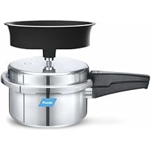 Preethi Aluminium Outer Lid 3 Litres Pressure Cooker with Spill Splash Shield Induction Base