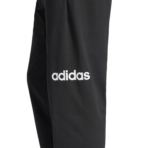 adidas Herren Essentials Linear Single Jersey Pants, Black/White, L – Ansicht 5
