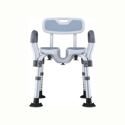 Taburete Ducha 2 en 1 con Soporte Cabezal Ducha,Taburete baño Altura Ajustable,Asiento Contorneado 3D,para el Dormitorio baño hogar(Style 2)