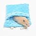 HAICHEN TEC Soft Fleeces Bonding Pouch Carrier Bag for Sugar Glider Sling Sleep Bag with Adjustable Strap Portable for Small Pets Ferret Rat Hedgehog Hamster Squrriel (Blue)