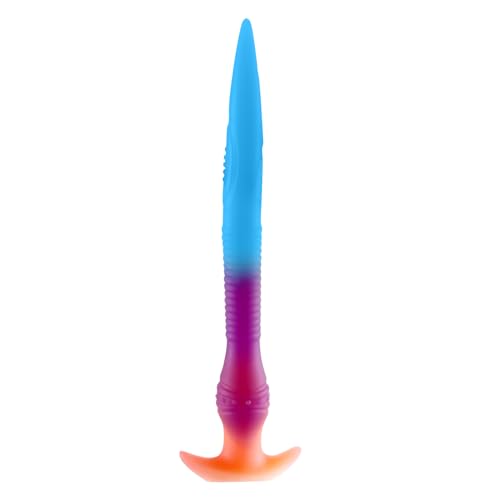 Image of 11.2 inch Soft Silicone Anal Plug, Unisex Flexible Anal Dildo Butt Plug Anal Training, Vaginal G-spot Stimulation Prostate Massage for Men Women Beginner (S)