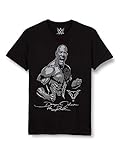  WWE Herren Dwayne Signature T-Shirt, Schwarz (Black Black), M