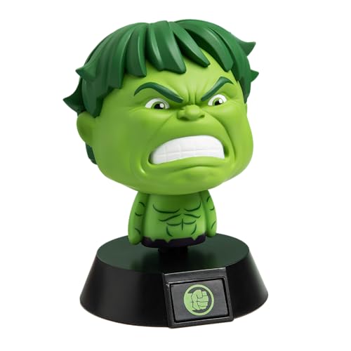 Lámpara de mesa Marvel Hulk Icon Light 11cm batería AAA miniatura 1