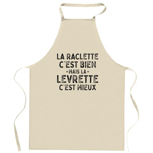 Tablier La raclette : fini les tâches de fromage fondu sur vos vêtements de fête