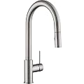 AguaStella AS60BN Brushed Nickel Kitchen Sink Faucet with Pull Down Sprayer Single Handle