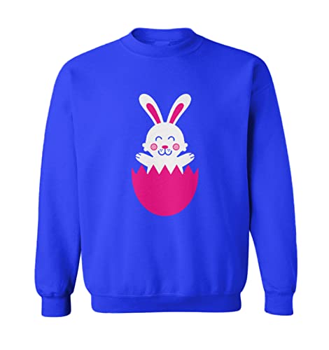 Easter Rabbit in Egg - Cute Bunny Toddler Fleece Crewneck Sweater