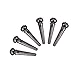 6Pcs Brass Guitar Bridge Pins for Enhancing Tone Quality, Replacement Parts with Easy to Use Design, Suitable for Folk Guitar (Black)