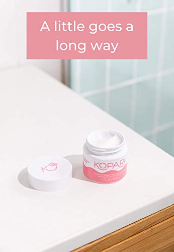 Kopari Peptide Glow Hydrating Moisturizer Face Cream | Hyaluronic Acid All Natural Vegan Coconut Lightweight Cream for Everday Use For Smooth Skin, Combats Fine Lines and Wrinkles | Cruelty Free 1.7oz