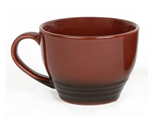 Image of Bodhi House Large Ceramic Coffee Mug | Microwave & Dishwasher Safe | Bone-Ash Free Cappuccino Mug | Multi-Purpose Food Grade Latte Coffee Mug Ideal for Daily Use & Gifting (500ml | Deep Red)
