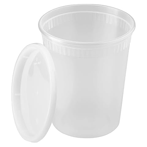 Karat [32oz - 240 ct] Clear PP Injection Molded Round Deli Containers with Lids (FP-IMDC32-PP) Cover