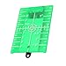 Cross Line Visibility Tool - Magnetic Target Plate for Level Meter, with Double Scale Inch and CM Measurement and Fold Out Floor Stand for Industrial Leveling and Alignment (Green target board)