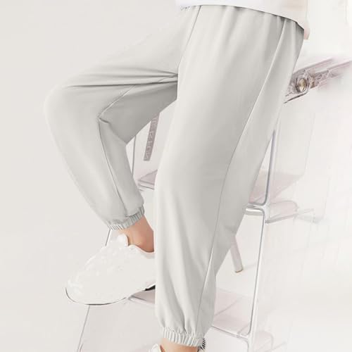Girls Boys Jogger Pants Casual Summer Ice Silk Athletic Trousers Kids Quick Dry Running Workout Trousers with Pockets2