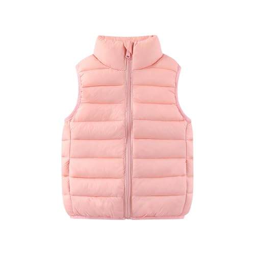 Toddler Girls Stand Collar Puffer Vest Lightweight Zip Up Outerwear Kids Baby Boys Warm Winter Down Coats for 3-12 Years