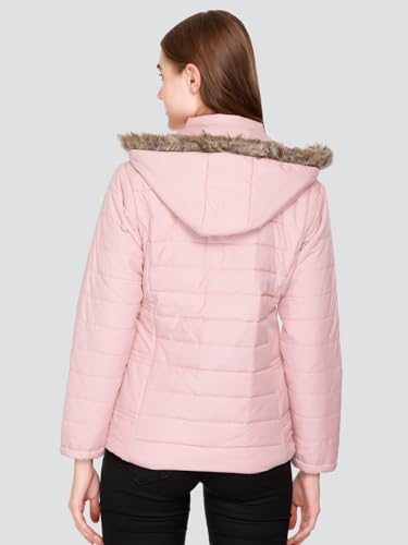 Image of RARE TIMES Women's Stylish Solid Full Sleeves Jacket | Winter Wear Quilted Jacket for Travelling | Regulaer Fit Puffer Jacket For Women