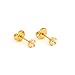 Gold Plated 4mm Prong Set Cubic Zirconia Piercing Studs - System 75