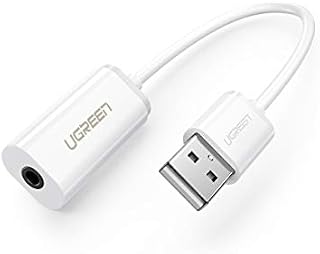 UGREEN USB External Sound Card Audio Adapter with 3.5mm Combo Aux Stereo Converter
