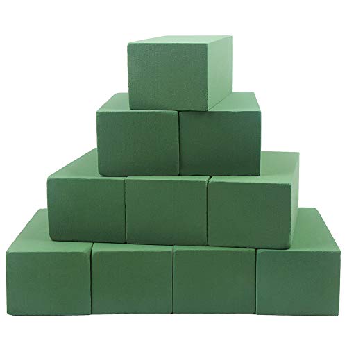 Ccinee Floral Foam Bricks,Florist Foam Green Wet Blocks Supplies For Flower Arrangement Diy Craft,Pack Of 10 #TOP26