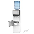 IKT 3 in 1 Water Cooler Dispenser with Ice Maker for 5 Gallon Bottle 27 lbs in 24 hrs 3 Temperature Night Light Perfect for Home Office White