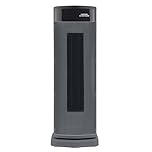 Morphy Richards HeatFlux Digital Ceramic Tower Fan Heater, Remote Control, Compact, 20m2 Coverage, Oscillation, Timer Function, Auto Switch off, Touch Panel Design, Low Noise, 2kw, Grey, 825402