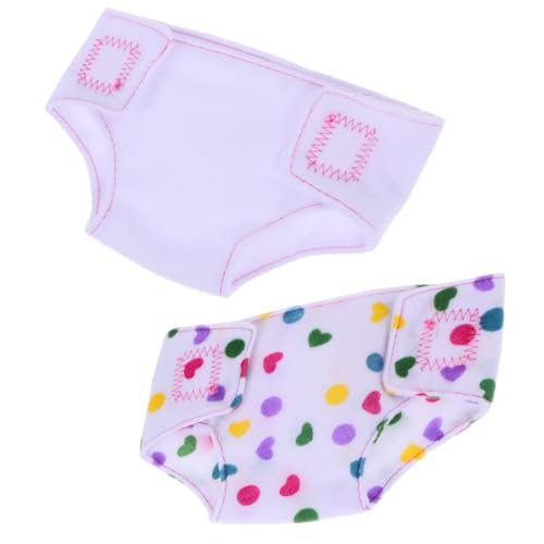 Milisten 2 Piezas de Reutilizables para Muñecas Unidades Ajustables para Imitación Ropa Interior para Muñeca Niña Accesorios para Niñas de Cuidado Infantil