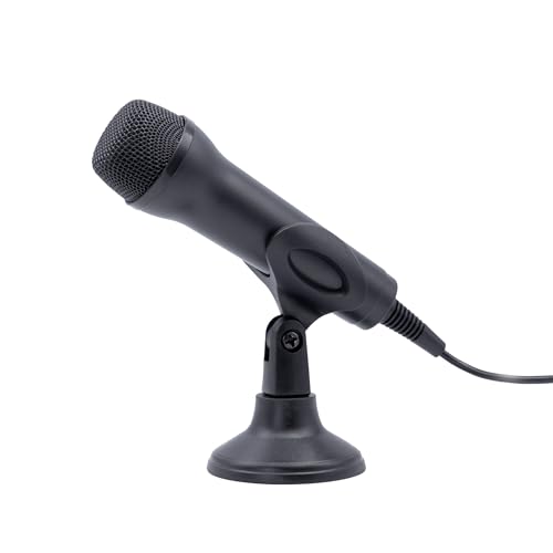 iggual – Micrófono USB con Soporte Ajustable y Cable Largo de 3m, Compatible con PC, Tablets y Consolas de Videojuegos, Ideal para Karaoke, Grabaciones, Streaming y Llamadas