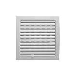 Medidas totales: 19 x 19 cm. DianKamin - Regleta de ventilación cuadrada con flujo regulable (19 x 19 cm)