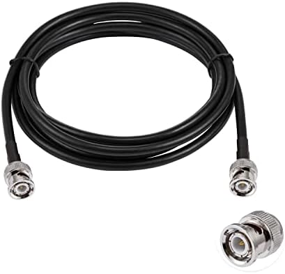 Vecys BNC Male to BNC Male Cable 50ohm BNC Male to Male RG58 RF Coaxial Pigtail Jumper Cable 6.5ft/2m for RF Antennas Ham Radio Handheld