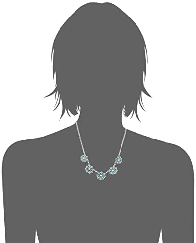 Lucky Brand Turquoise Set Stone Collar Necklace, Silver, One Size #TOP2