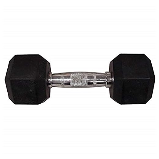 Weider Rubber Hex Dumbbell - 35 LB