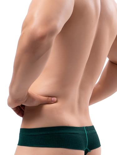 iKingsky Men's Cheeky Thongs Breathable Mini Cheek Underwear Sexy Low Rise Bulge Under Panties for Men3