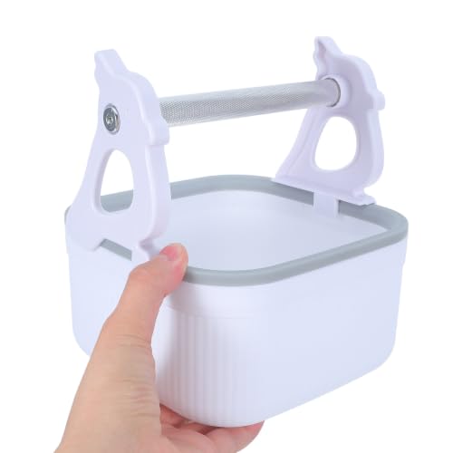 Soporte de plástico blanco para loros, percha estable de mesa 18.5x16x16cm 5