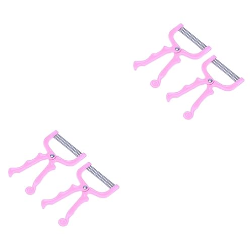 DRESSOOS 2 Juegos 2 Piezas removedor de vello facial depilación facial cabello depilacion facial depiladoras faciales enhebrador de vello facial práctica herramienta de depilación AbS rosa