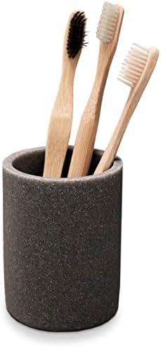 Stone Grey Toothbrush Holder for Bathroom Tooth Brushing Holder Toothbrush Holders for Bathrooms - Sandstone Bathroom Organizers