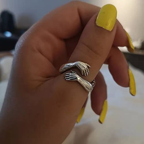 Crystal Silver Hug Ring For Girl Women Always Wear It Desertcart
